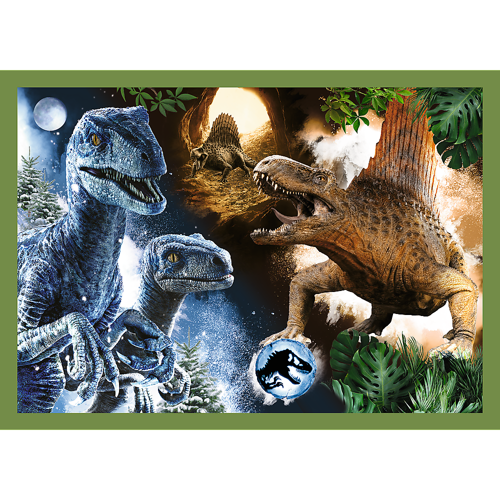 Puzzle 4w1 groźne dinozaury jurassic world
