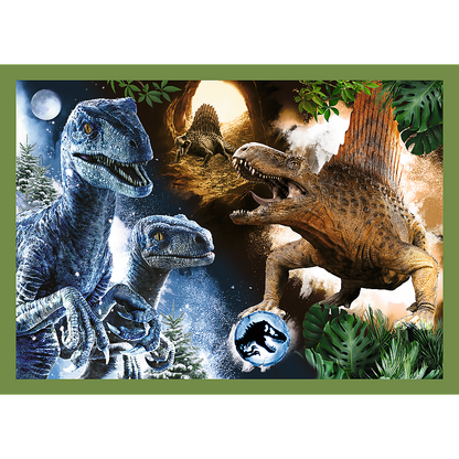 Puzzle 4w1 groźne dinozaury jurassic world