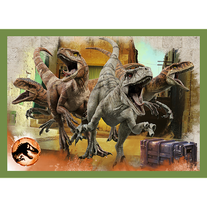Puzzle 4w1 groźne dinozaury jurassic world