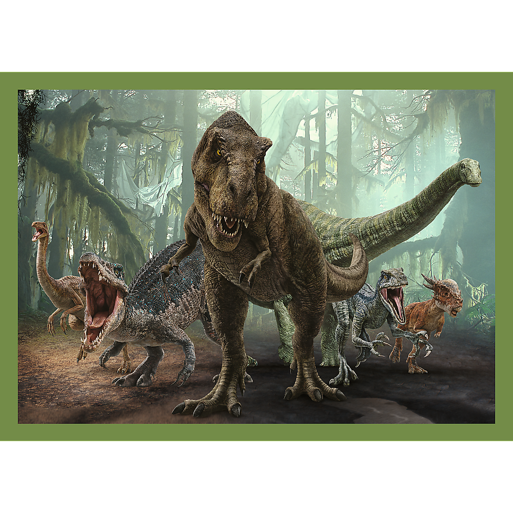 Puzzle 4w1 groźne dinozaury jurassic world