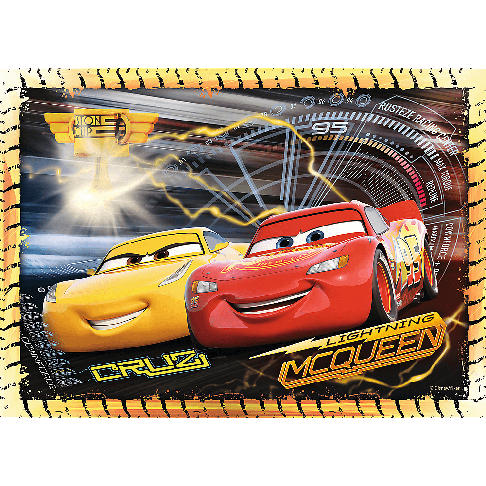 PUZZLE 4w1 Do startu,gotowi,start!Cars 34608
