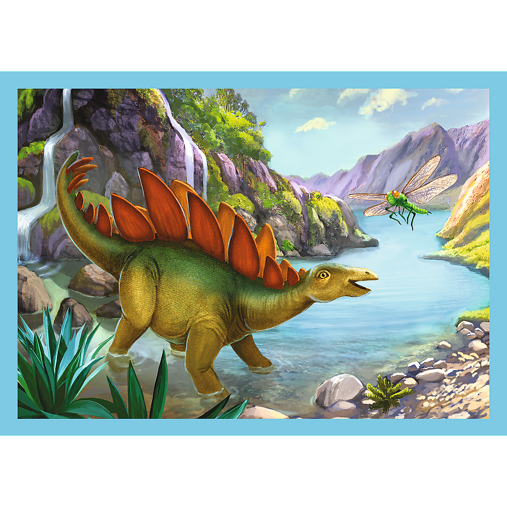 Puzzle 4w1 Wyjątkowe dinozaury