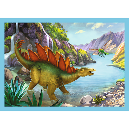 Puzzle 4w1 Wyjątkowe dinozaury