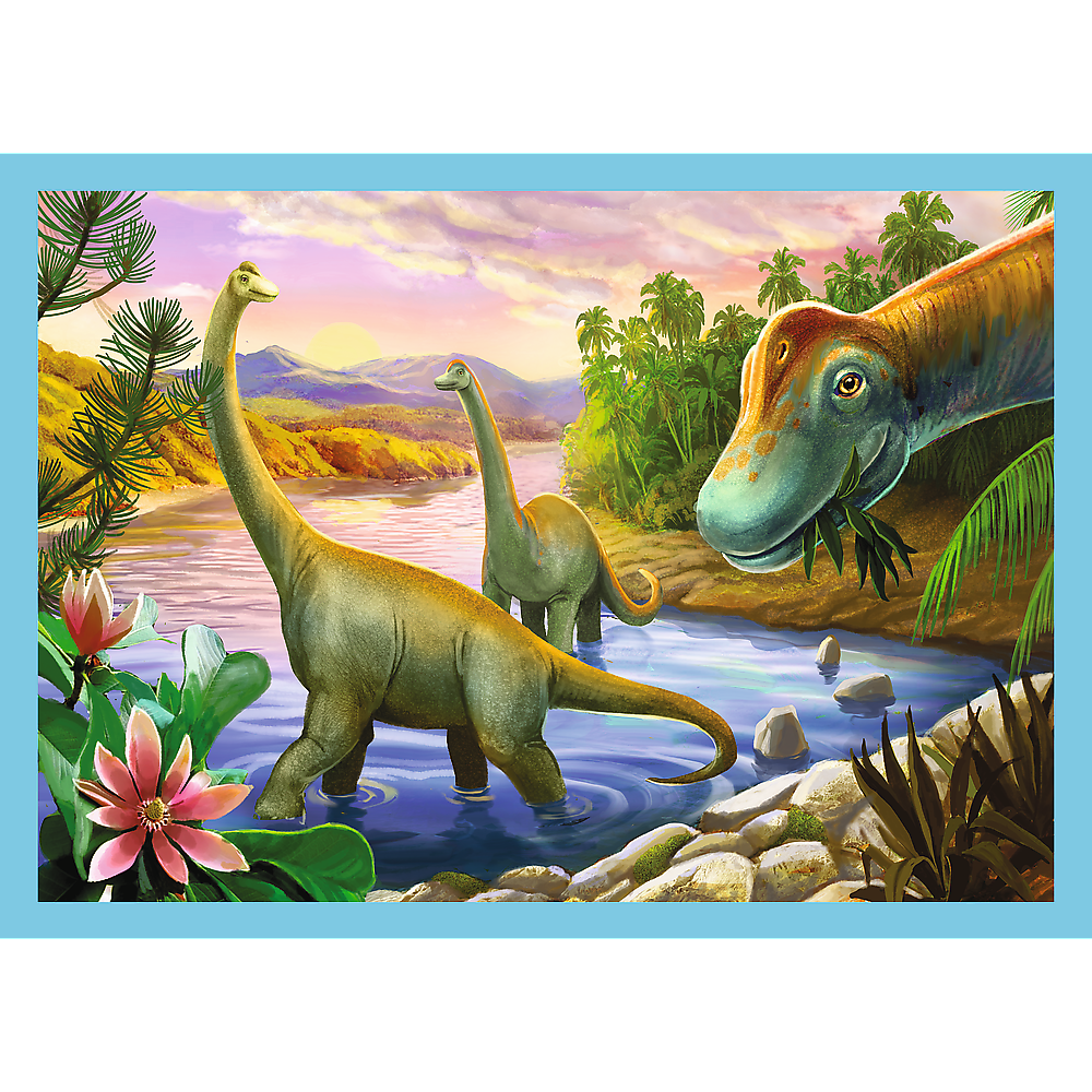 Puzzle 4w1 Wyjątkowe dinozaury