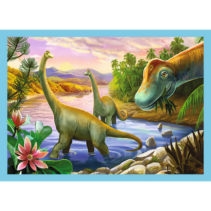 Puzzle 4w1 Wyjątkowe dinozaury