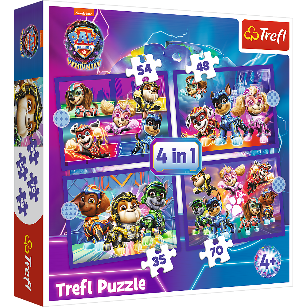 Puzzle 4w1 bohaterowie na ratunek psi patrol