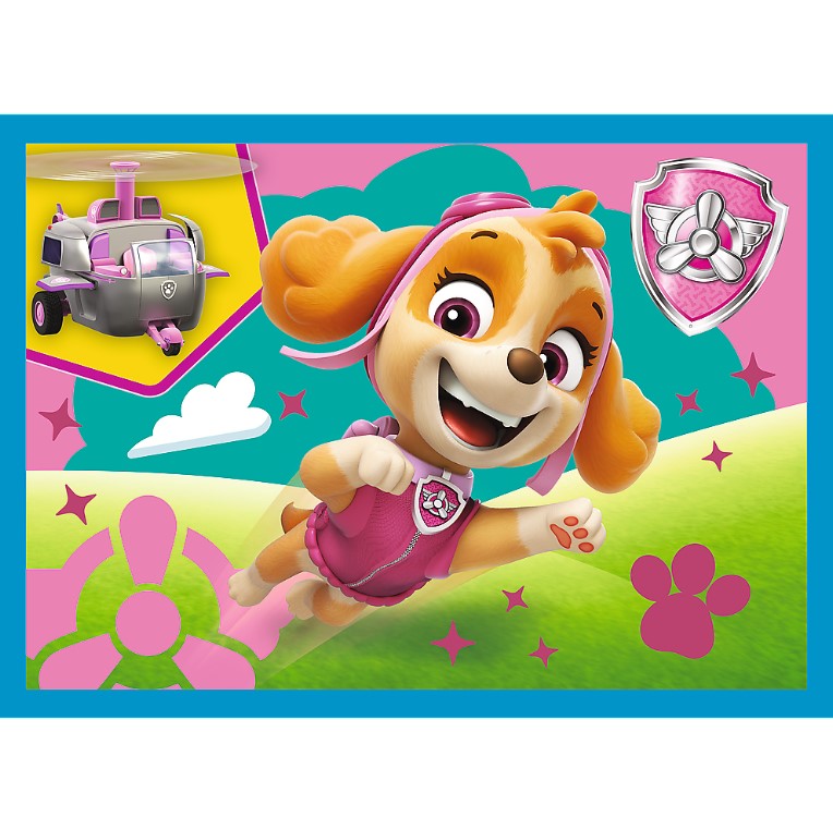 Puzzle Psi Patrol 4w1 Biegnące pieski