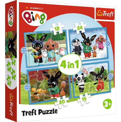PUZZLE 4w1 12/15/20/24 Wesoły Bing 34631