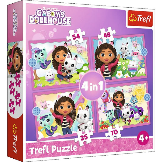 Puzzle 4w1 Przygody Gabby