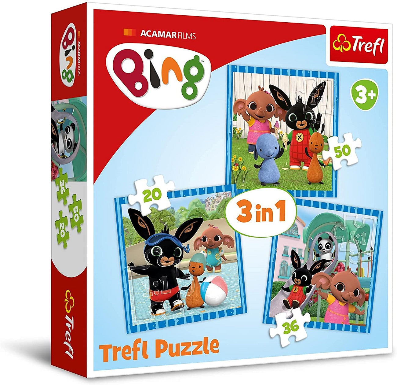 PUZZLE 3w1 Zabawy z przyjaciółmi /Bing 34851