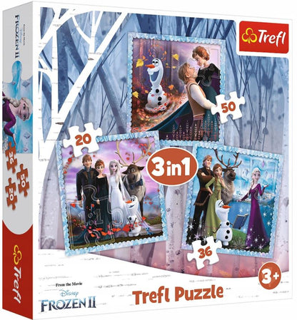 PUZZLE 3w1 Magiczna opowieść Frozen2 34853