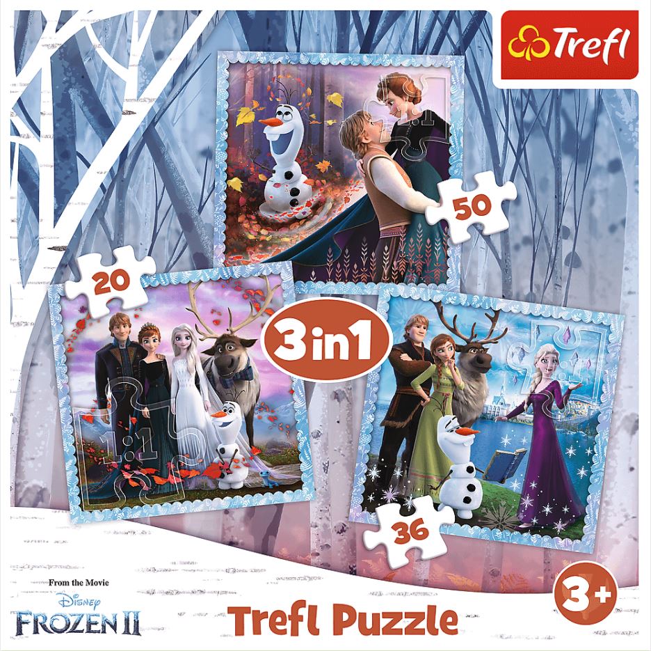 PUZZLE 3w1 Magiczna opowieść Frozen2 34853