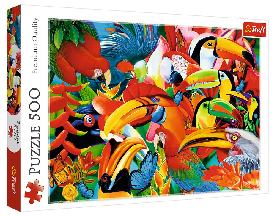 PUZZLE 500 Kolorowe ptaki 37328