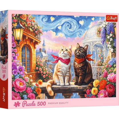Puzzle 500 Zakochane mruczki