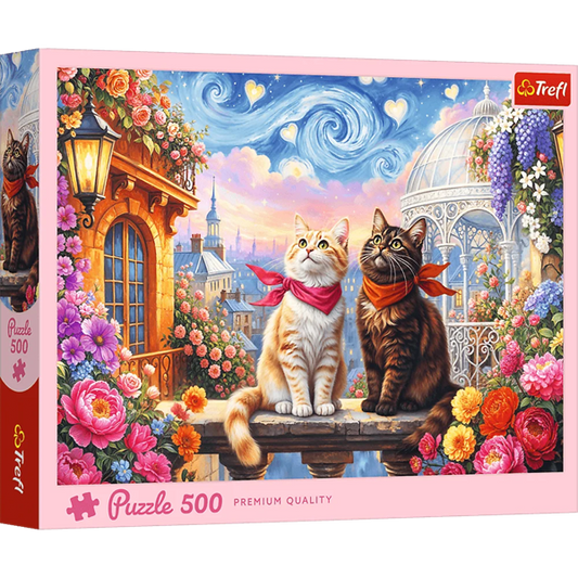 Puzzle 500 Zakochane mruczki