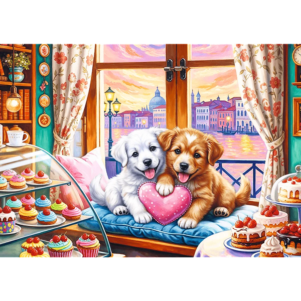 Puzzle 500 Szczenięca miłość