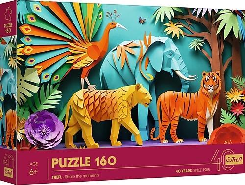Puzzle 160 40-lecie paper art: dżungla