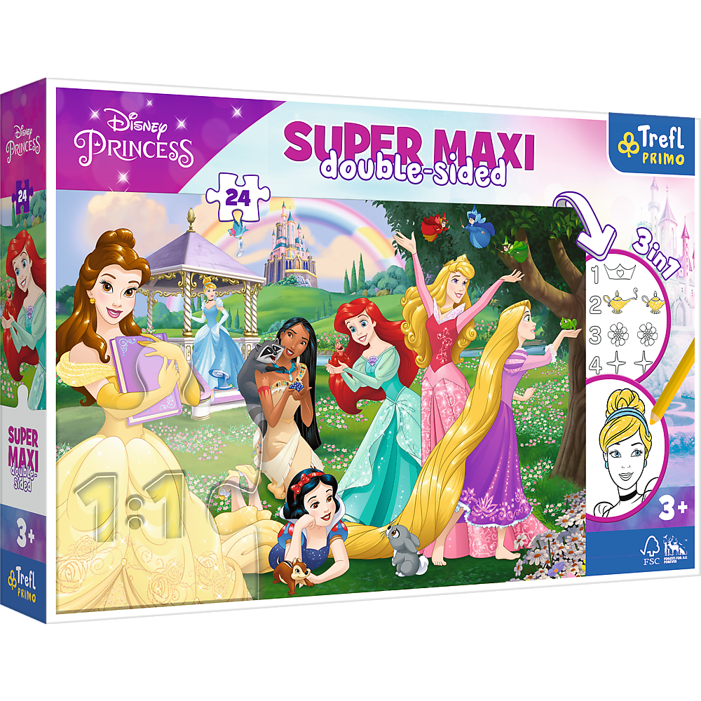 PUZZLE 24 SUPERMAXI Wesołe Księżniczki 41008