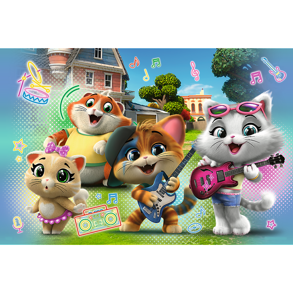 Puzzle supermaxi 24 elementy radosne koty rainbow