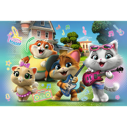 Puzzle supermaxi 24 elementy radosne koty rainbow