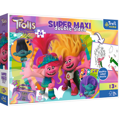 PUZZLE 24 SUPERMAXI Wesoły dzień Trolli 41017