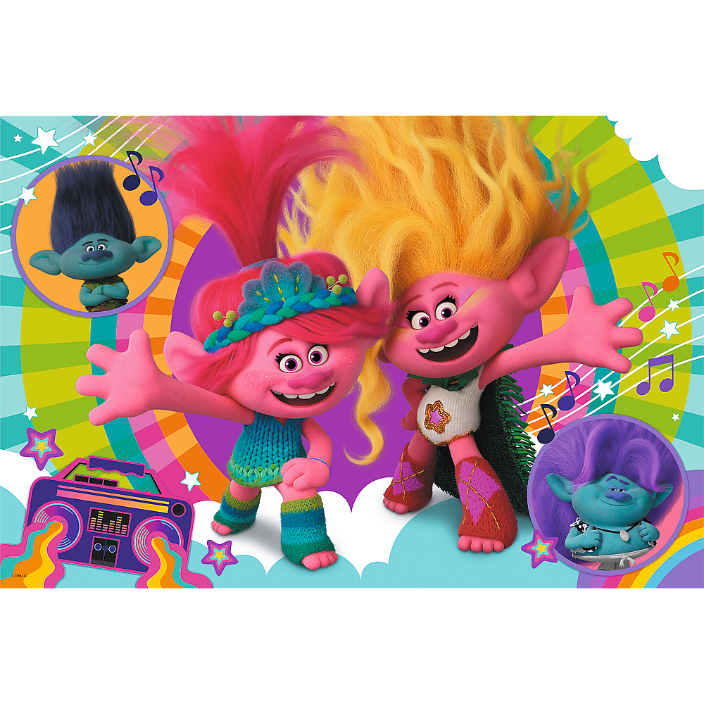 PUZZLE 24 SUPERMAXI Wesoły dzień Trolli 41017