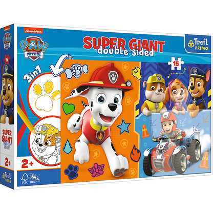 PUZZLE 15 GIANT Poznaj Psi Patrol 42001