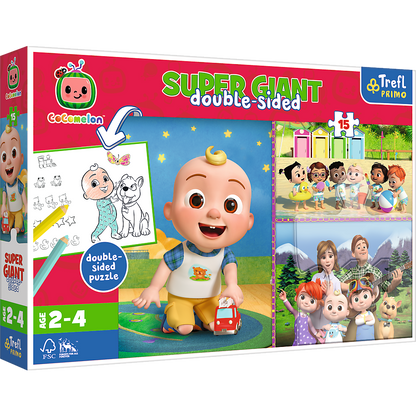 Puzzle giant 15 elementów cocomelon wesoły dzień przyjaciół