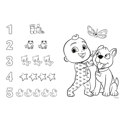 Puzzle giant 15 elementów cocomelon wesoły dzień przyjaciół