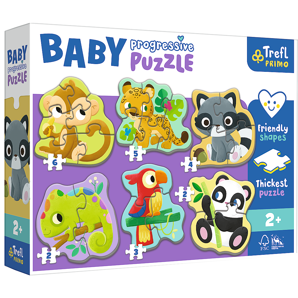 PUZZLE BABY Progressive Zwierzęta exotic 44005