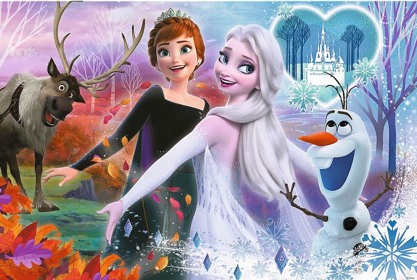 Puzzle 60 xxl super shape tańczące siostry disney frozen