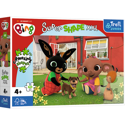 Puzzle XXL 60 elementów Bing - Zabawa z pieskiem