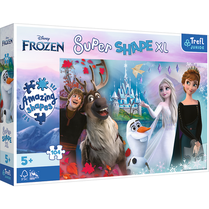 PUZZLE 104 XL W świecie Anny i Elsy jest wes.50017