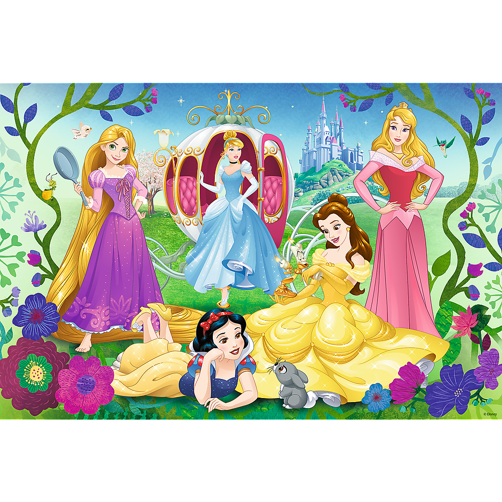 PUZZLE 70 glitter w kuferku Wesołe Księżn.53017