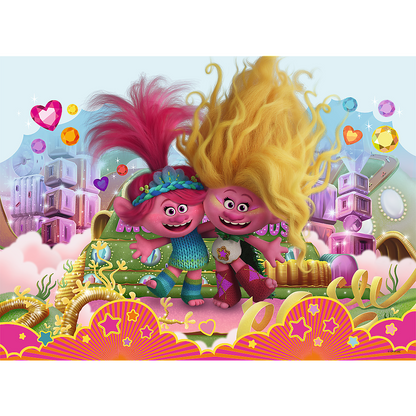 PUZZLE 70 Glitter w kuf.brokat Trolle 53021