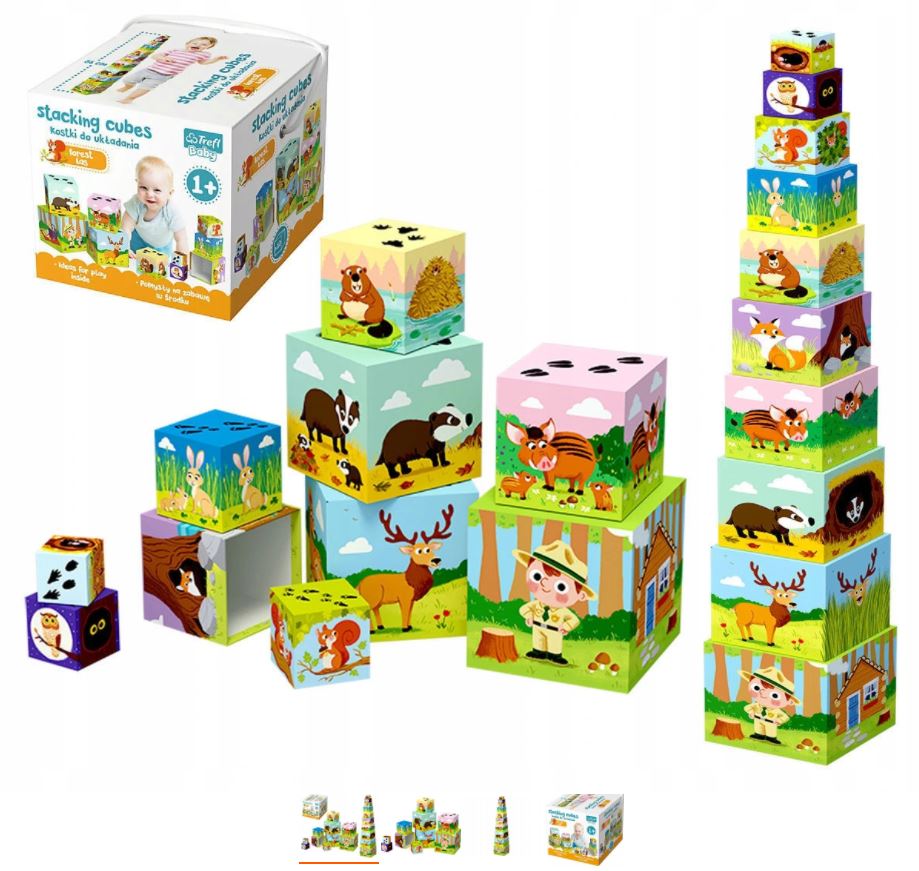 TREFL Kostki do układania Las/Baby 60664