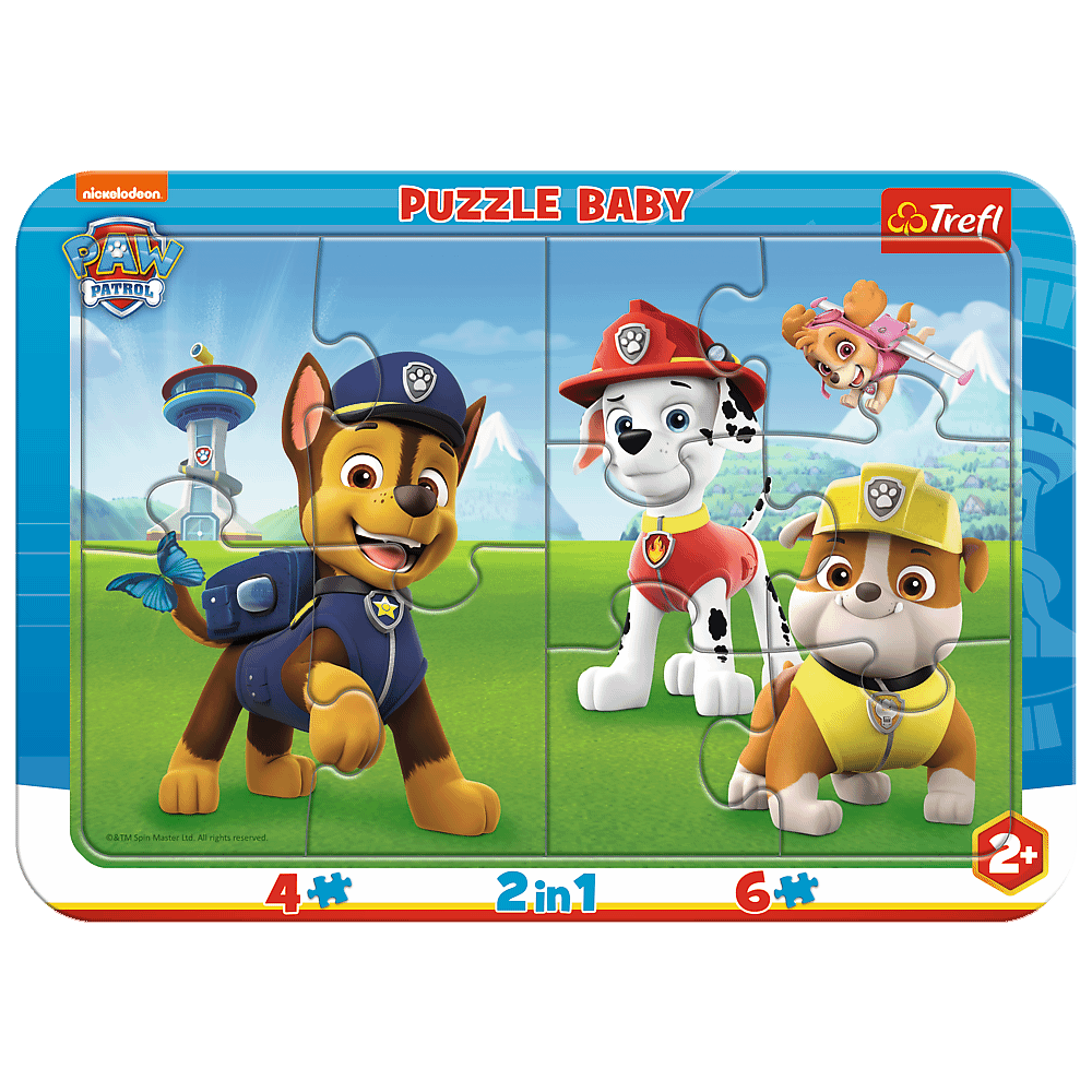 Puzzle ramkowe baby wesoły psi patrol