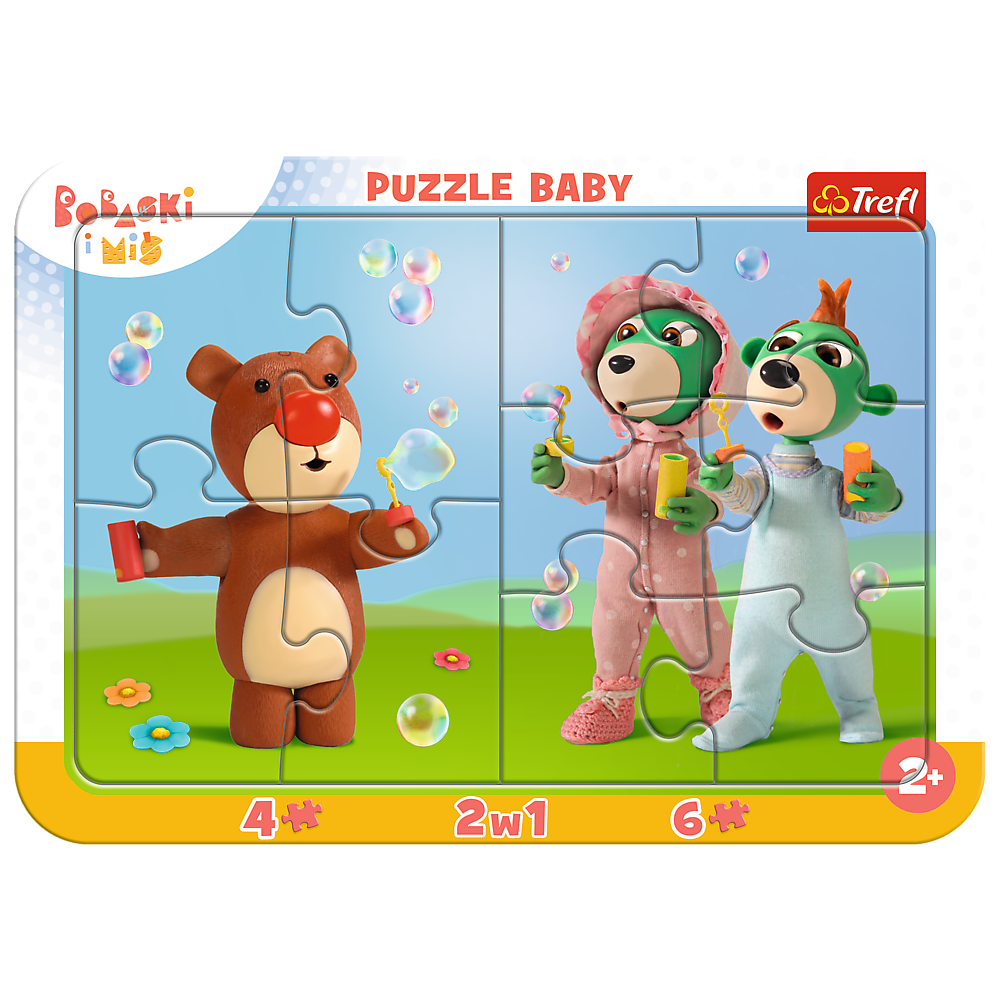 Puzzle ramkowe baby 10 elementów zabawne bobaski