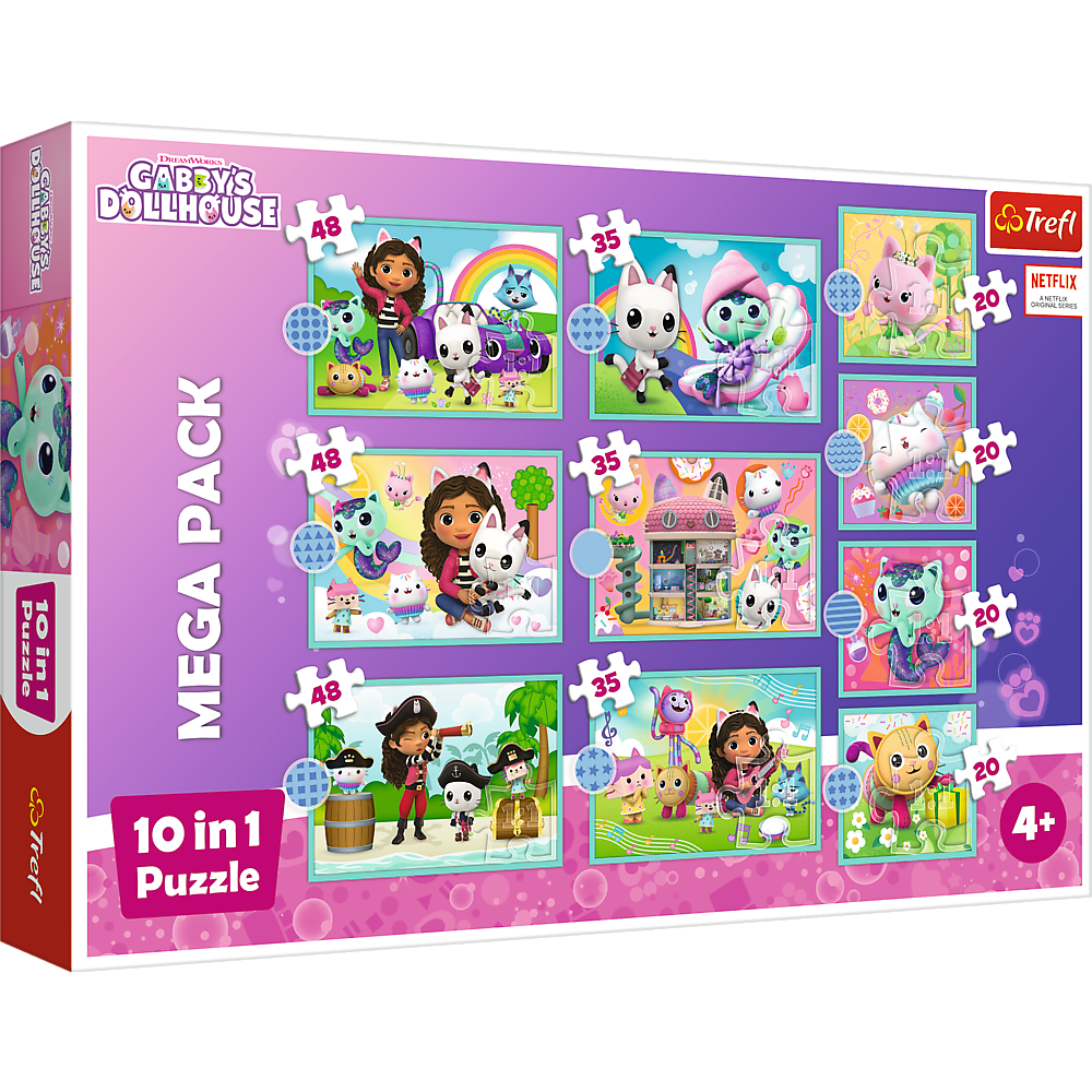 Puzzle 10w1 w świecie gabi/universal gabbys