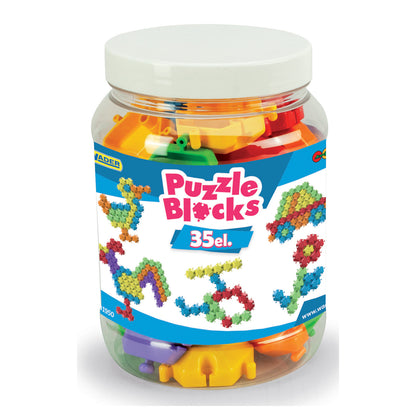 WADER Klocki puzzle w słoiku 35szt 41950
