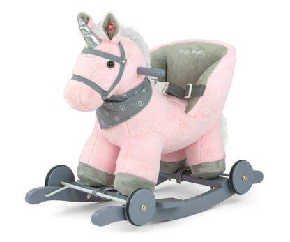 Koń na biegunach polly pink jednorożec