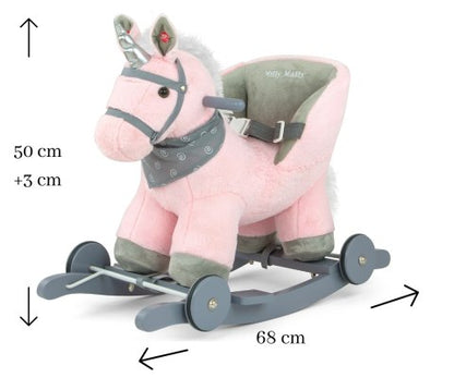 Koń na biegunach polly pink jednorożec