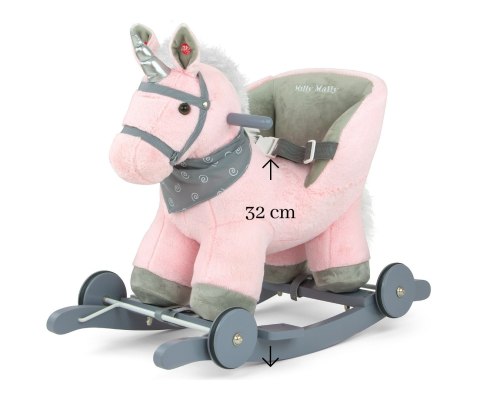 Koń na biegunach polly pink jednorożec