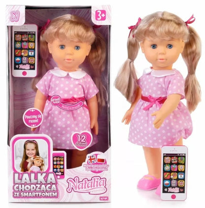 Natalia chodząca ze smartfonem 41cm 143090