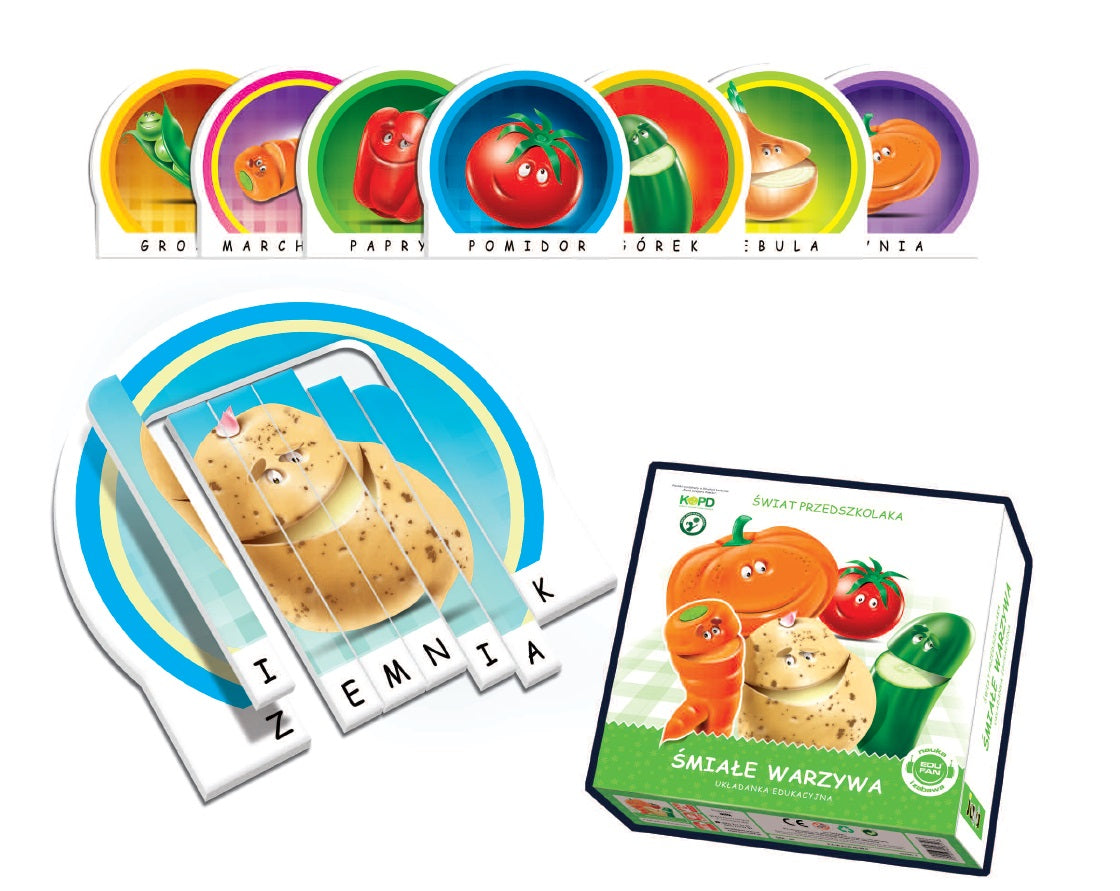 ŚMIAŁE WARZYWA - układanka edukacyjna 03513