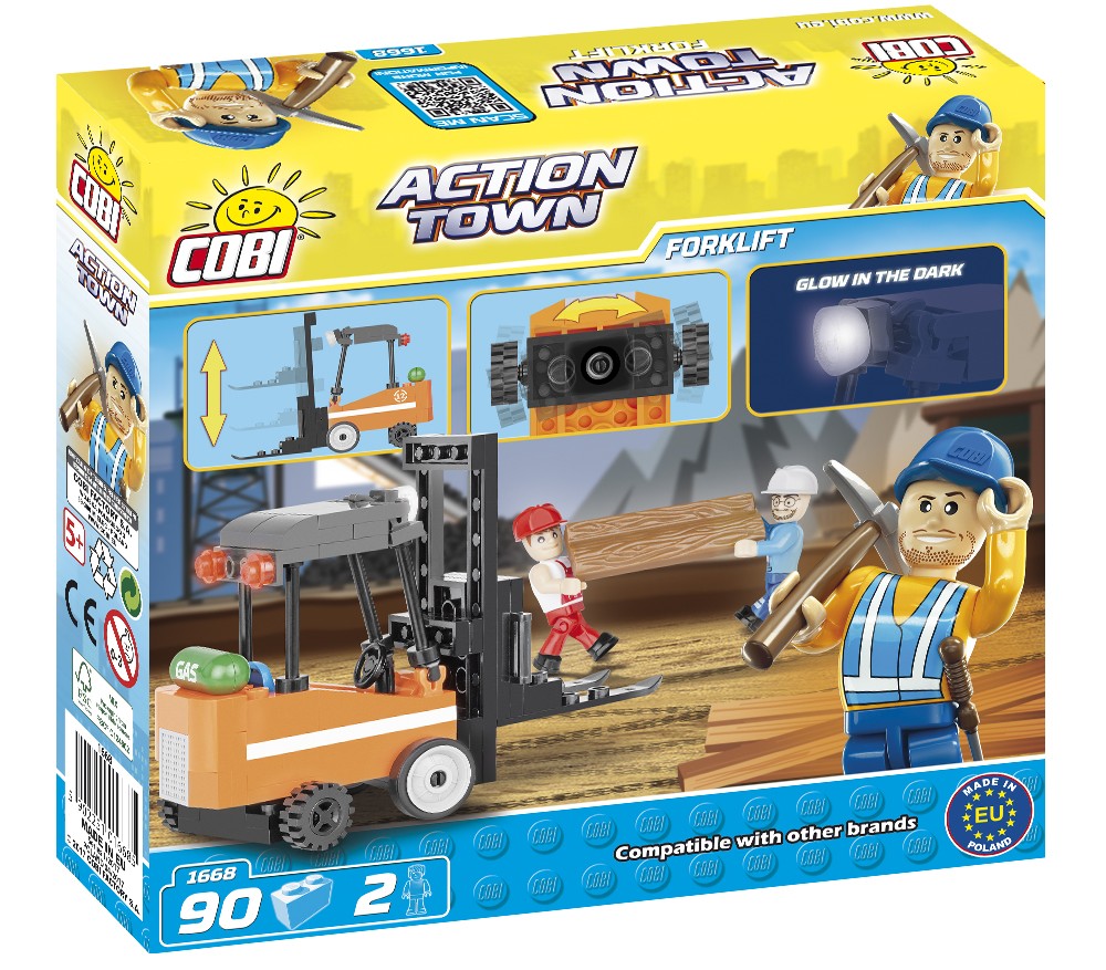 COBI ACTION TOWN Wózek widłowy Forklift 90kl 1668