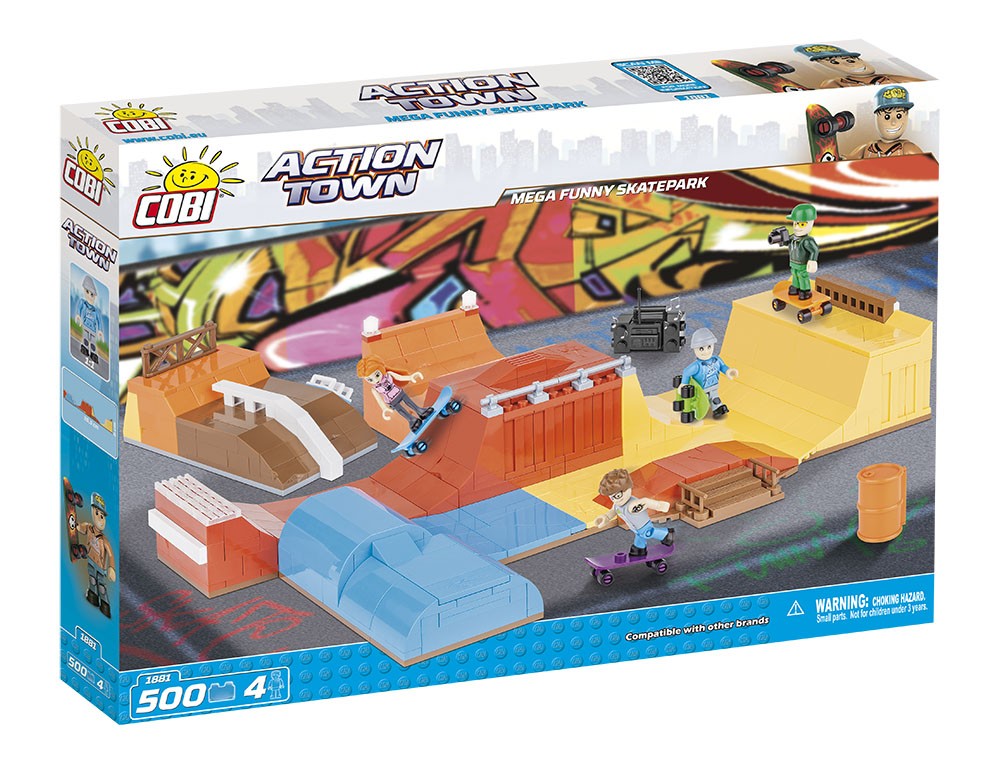 COBI ACTION TOWN Mega funny Skatepark 500kl 1881