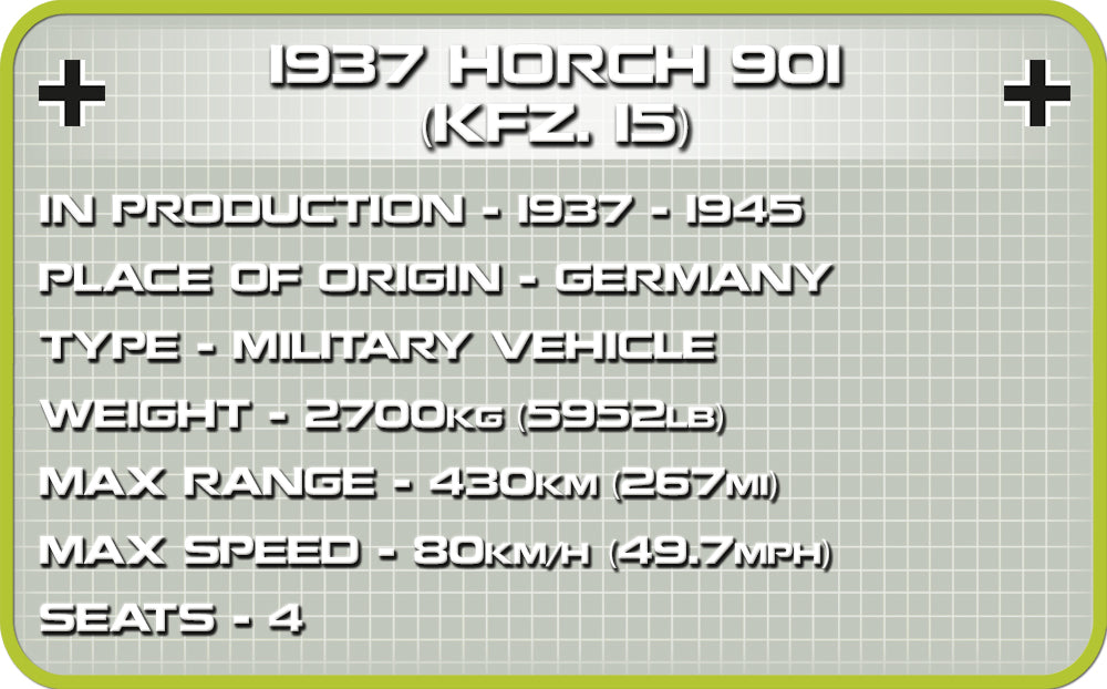 COBI HC WWII 1937 Horch 901 178kl 2256