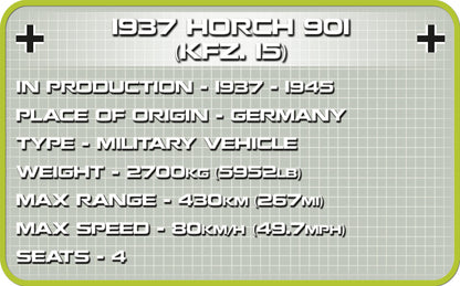 COBI HC WWII 1937 Horch 901 178kl 2256