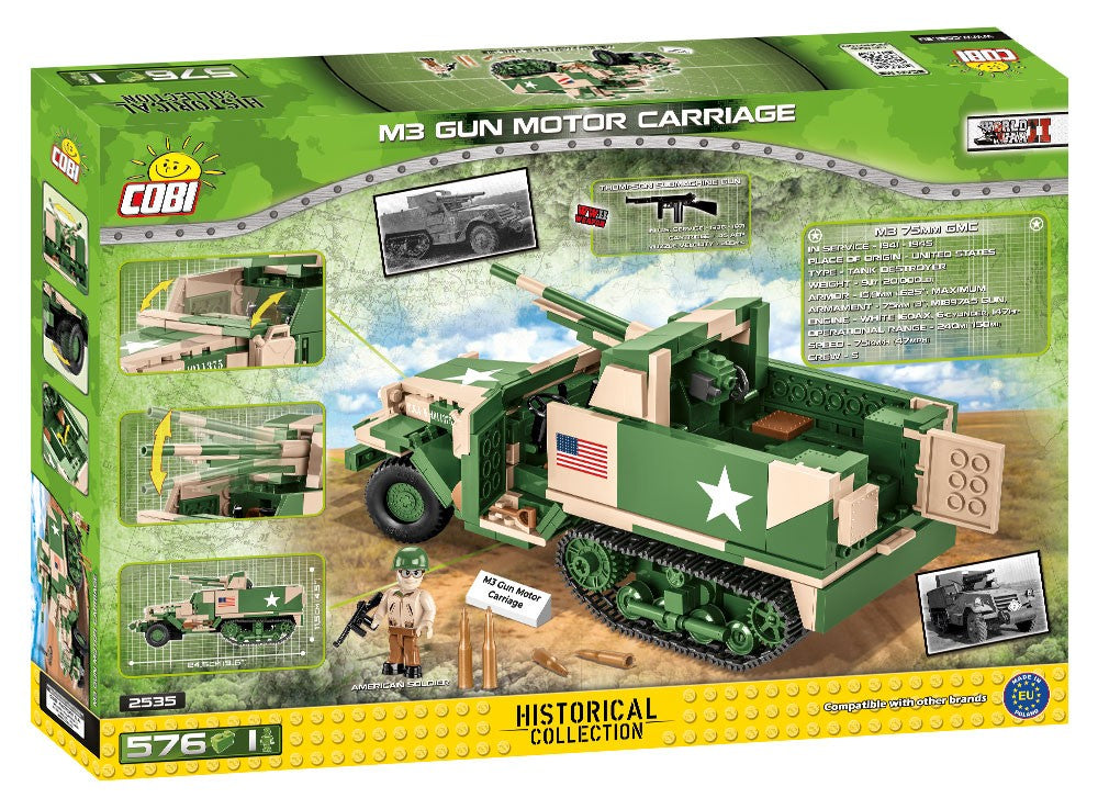 COBI HC WWII M3 Gun Motor Carriage 576kl 2535